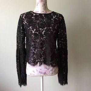 Skylar & Jade lace bell sleeve top